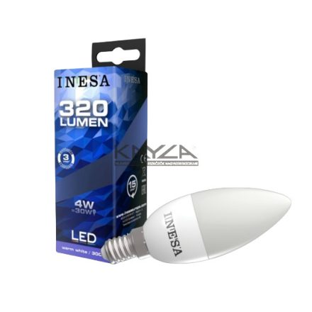 INESA 60624 LED Candle 4W 320lm 3000K E14 160° G3