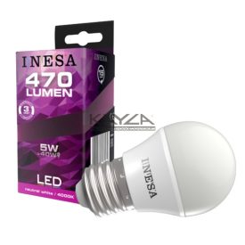 INESA 60646 LED Ball 5W 470lm 4000K E27 160° G3