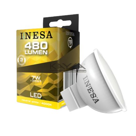 INESA 60593 LED Spot MR16 7W 480lm 4000K 105° GU5.3 G3