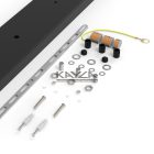 CALEX 940102 Metal Ceiling Bar, 70 x 10 cm, 3 Hole, Matt Black