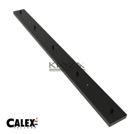 CALEX 940122 Metal Ceiling Bar, 130 x 10 cm, 5 Hole, Matt Black
