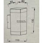 LUTEC ST5219-3K BILAYER LED Fali kültéri lámpa, IP44