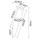 GLOBO 3157W BOSTON KÜLTÉRI FALIKAR FÉM