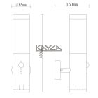 GLOBO 34070S JAICY KÜLTÉRI  FALIKAR LED ACÉL Mozgásérzékelővel