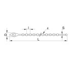 Tracon gyöngyös nyitható kábelkötegelő, natúr, 180×2mm, 180N-GY