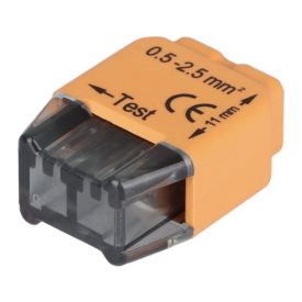   TRACON RVU2,5-2 Csavarnélküli vezetékössz.narancs 100DB/DOBOZ 18183