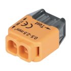 TRACON RVU2,5-2 Csavarnélküli vezetékössz.narancs 100DB/DOBOZ 18183