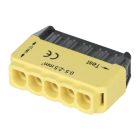 TRACON RVU2,5-5 Csavarnélküli vezetékössz.sárga 50DB/DOBOZ 18186