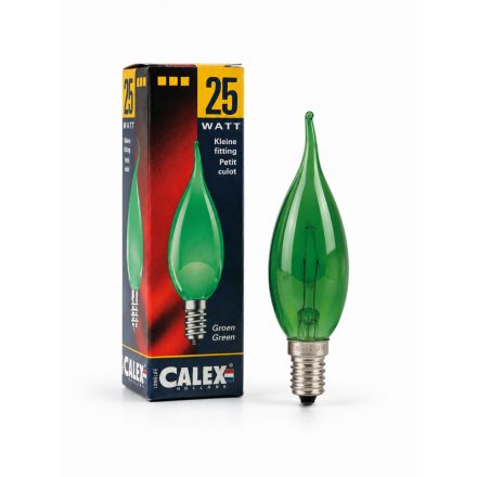 CALEX 436414 E14 25W ZÖLD GYERTYA IZZÓ