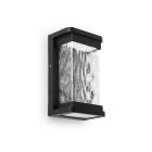 LUTEC-STARRY 5185701012 LED-es kültéri fali villanyfényszóró üvegkerettel, 16.5W, 795LM, 3000K, fekete