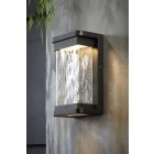 LUTEC-STARRY 5185701012 LED-es kültéri fali villanyfényszóró üvegkerettel, 16.5W, 795LM, 3000K, fekete