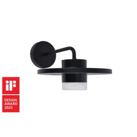   Lutec Plato 5213402012 kültéri oldalfali lámpa, E27, IP44, matt fekete