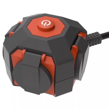 GAO kültéri elosztó 4-es 1.4m, H07RN-F 3x1.5 POWER GLOBE IP44 5995H
