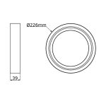 INESA 60370 CLR ceiling light 15W 780lm 3000K 120° G2