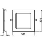 INESA 60530 DL301 Downlight Square 24W 1600lm 4000K 120° G3