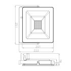 INESA 60690 FZY007 Floodlight 50W 4.5klm 3000K 110°