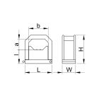 TRACON BCSV-3 Kábel- és csőrögzítő, sorolható, szürke, PA6.6