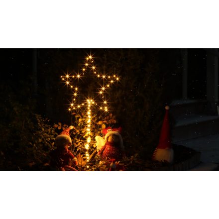 Tracon CHRSTO100WW Kerti LED világító csillag, elemes (X22049)
