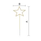 Tracon CHRSTO100WW Kerti LED világító csillag, elemes (X22049)