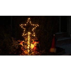   Tracon CHRSTO80WW Kerti LED világító csillag, elemes (X22048)