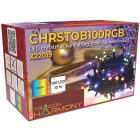 CHRSTOB100RGB Karácsonyi fényfüzér, színes,kültéri/beltéri (X22019)