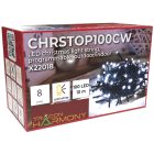 CHRSTOP100CW Karácsonyi programozható fényfüzér, kültéri/beltéri (X22018)