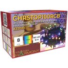 CHRSTOP100RGB Karácsonyi programozható fényfüzér,színes,kül/beltér(X22020)