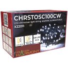 CHRSTOSC100CW Karácsonyi sziporkázó fényfüzér, kültéri/beltéri (X22011)
