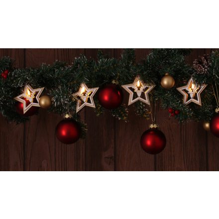 Tracon LED karácsonyi lánc, csillag,szarvas, fa, elemes (X22052)