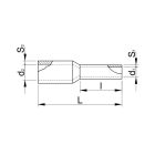 Tracon Szigetelt (PA6.6) érvéghüvely, ónozott elektrolitréz, fehér, E070
