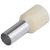 Tracon Szigetelt (PA6.6) érvéghüvely, ónozott elektrolitréz, vaj, E124