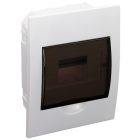 Tracon EDS-6/1 Süllyesztett elosztódoboz, füstszínű ajtóval, N/PE sínnel 1×6 modul, IP40