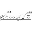 Tracon EDS-6/1 Süllyesztett elosztódoboz, füstszínű ajtóval, N/PE sínnel 1×6 modul, IP40