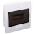 Tracon EDS-8/1 Süllyesztett elosztódoboz, füstszínű ajtóval, N/PE sínnel 1×8 modul, IP40