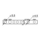 Tracon EDS-8/1 Süllyesztett elosztódoboz, füstszínű ajtóval, N/PE sínnel 1×8 modul, IP40
