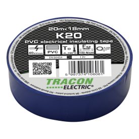 Tracon szigetelőszalag, kék, 20m, K20