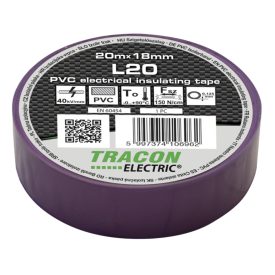 Tracon szigetelő szalag, lila, 20m, L20