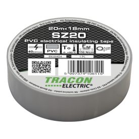 Tracon szigetelőszalag, szürke, 20m, SZ20