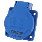 Tracon TICS-105S Beépíthető csatlakozóaljzat, oldalsó védőérintkezővel, kerek 16A, 250V, 2P+E, IP54