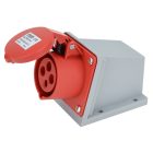 Tracon TICS-114 Felületre szerelhető ipari csatlakozóaljzat 16A, 400V, 3P+E, 6h, IP44
