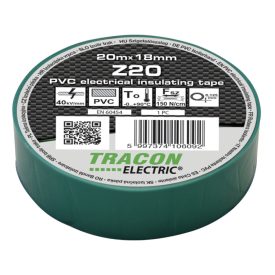 Tracon szigetelőszalag, zöld, 20m, Z20
